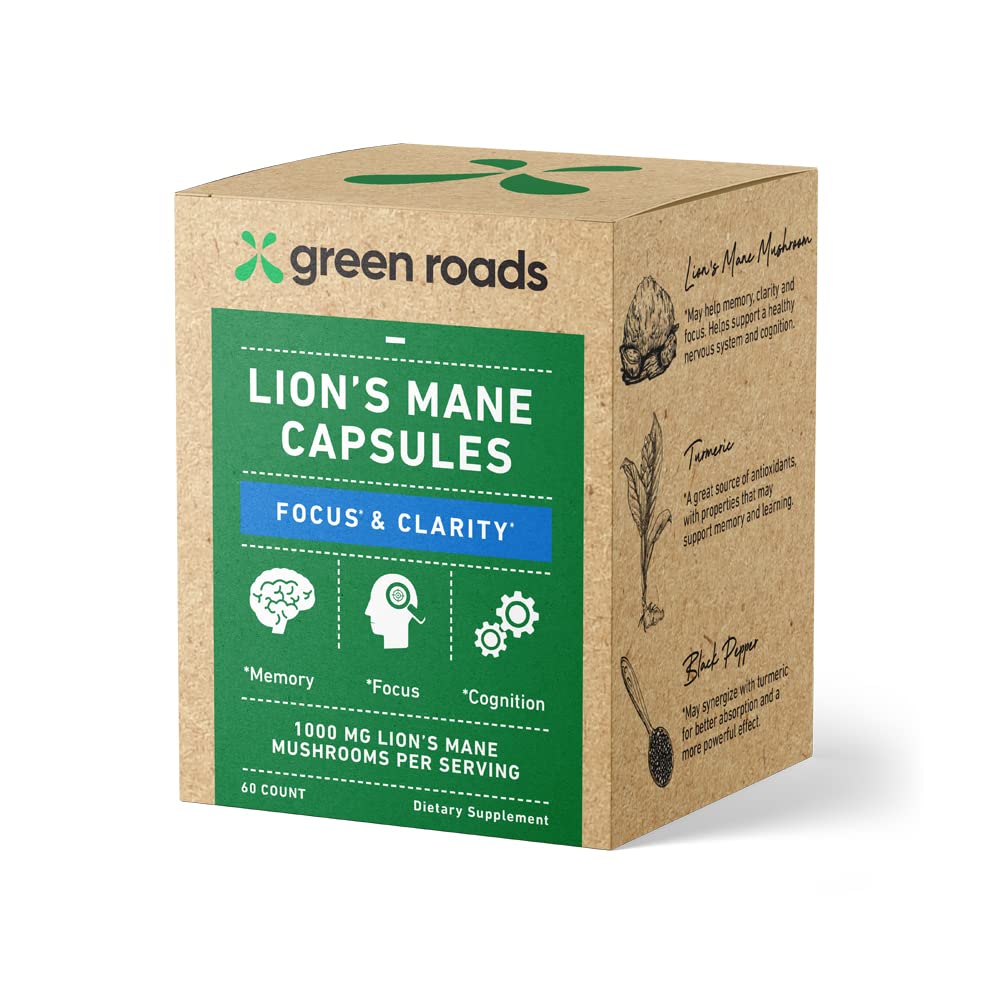 Green Roads Lion's Mane Mushroom Capsules 60 Count