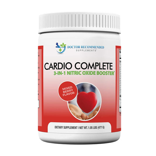 DOCTOR RECOMMENDED SUPPLEMENTS Cardio Complete Heart Health Support Powder - 3-in-1 Nitric Oxide Booster with 5,000 L-Arginine, 1,000 mg L-Citrulline, and Hawthorn Berry, 1.04 lb