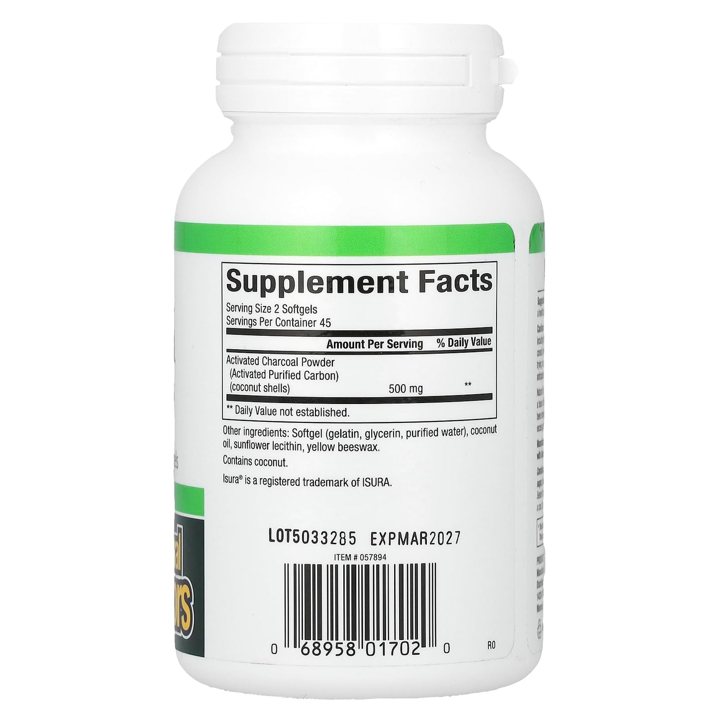 Natural Factors Activated Charcoal Softgels 90