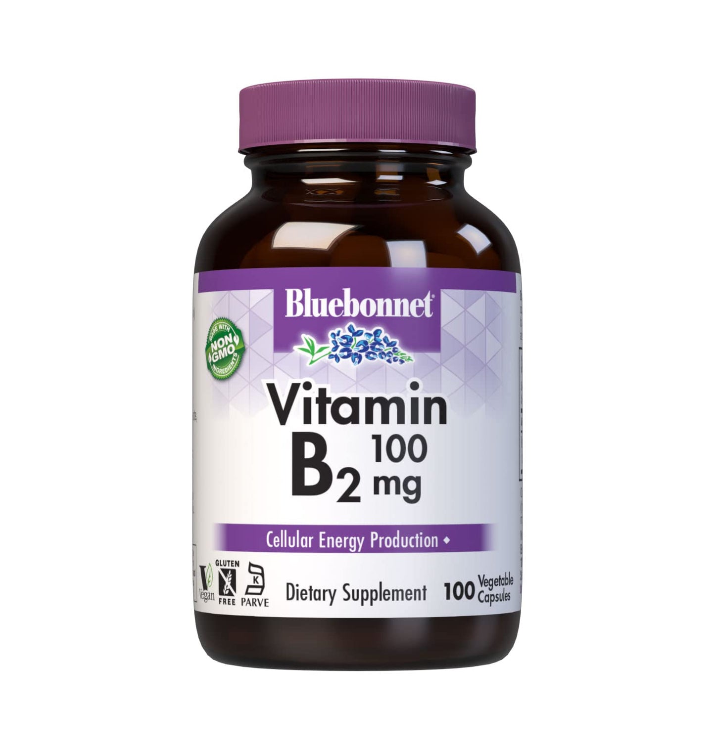 BlueBonnet Vitamin B2 100 mg Capsule, 100 Capsules