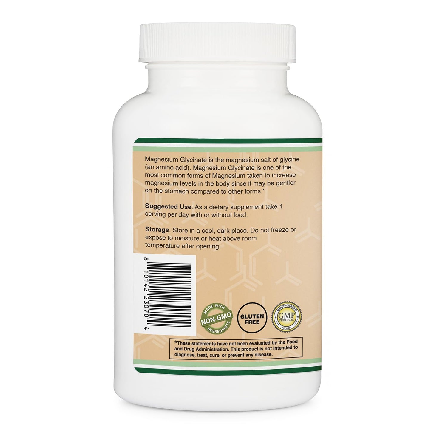 Double Wood Supplements Magnesium Glycinate Extra Strength - 120mg Elemental Magnesium per Capsule, 90 Capsules