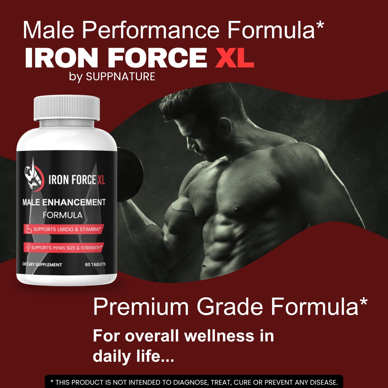 SuppNature Iron Force XL Tablets, 60 Count