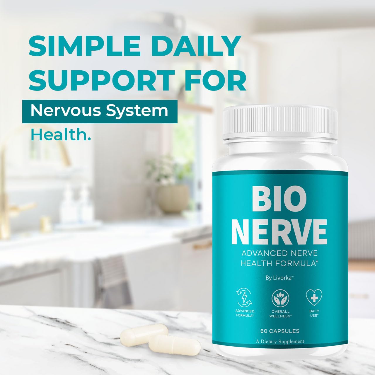 LIVORKA Bio Nerve Capsule, 300 Capsules