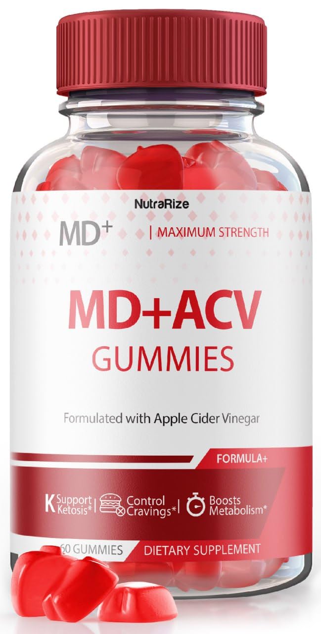 NutraRize MD + ACV Gummies for Advanced Weight Loss, Maximum Strength Supplement, 60 Gummies