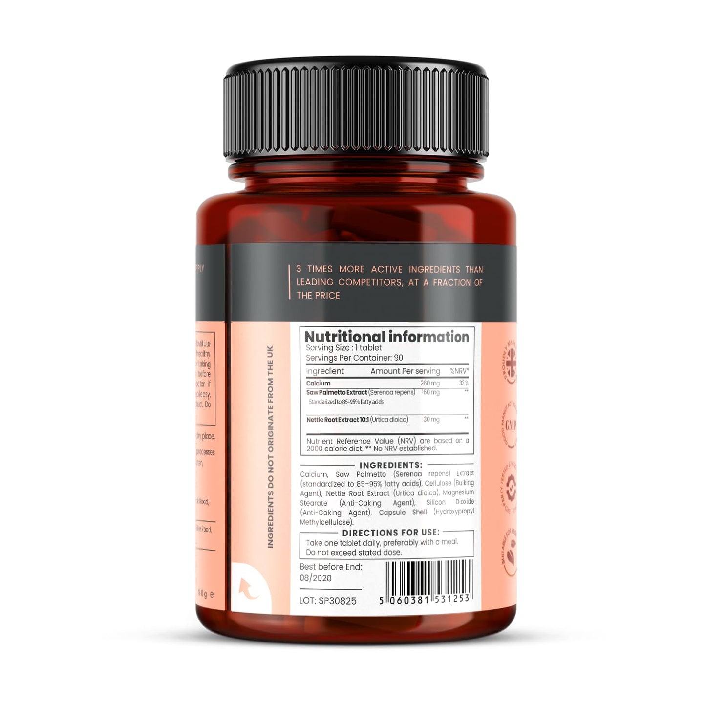 pureclinica Triple Strength Saw Palmetto & Nettle Root 90 Tablets