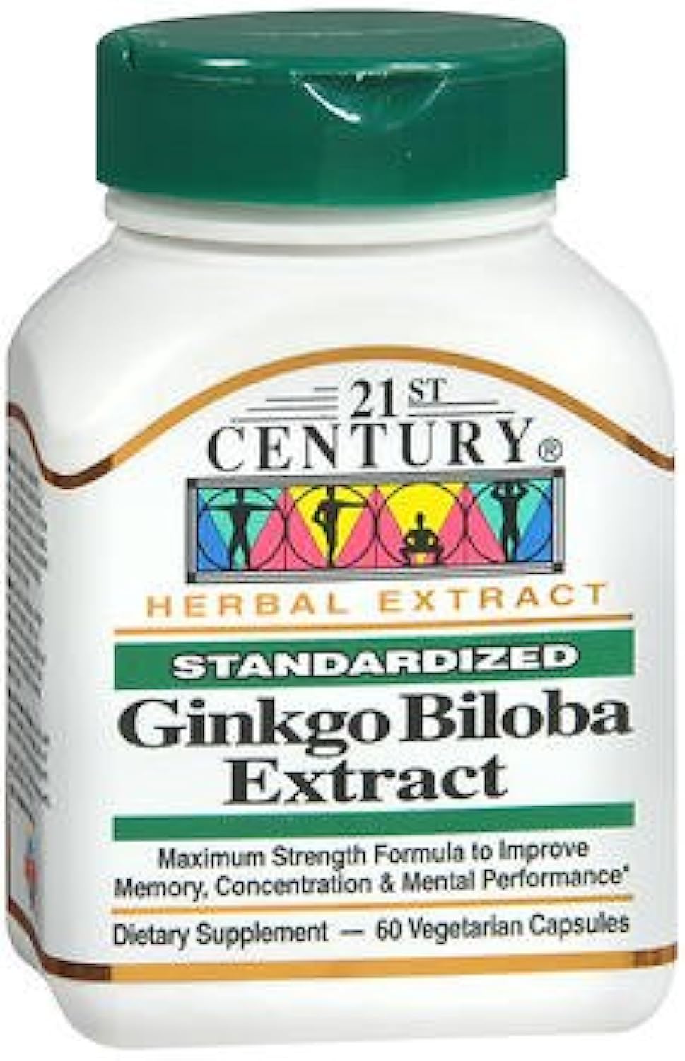 21st Century Ginkgo Biloba Extract Vegetarian Capsules - 180 Count