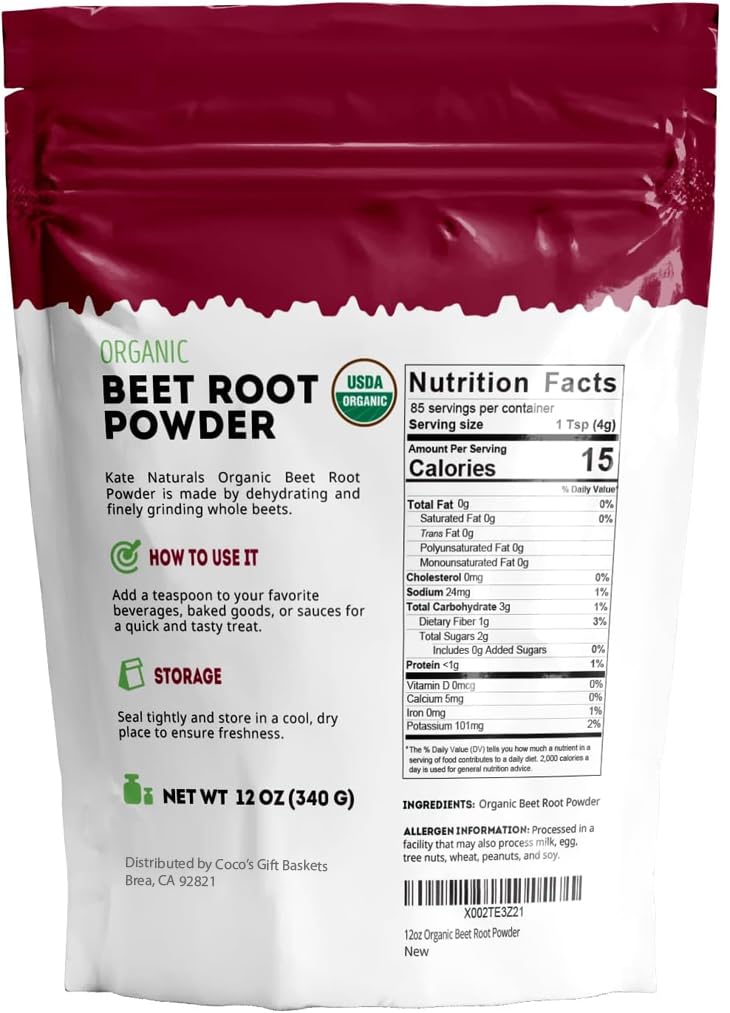 Kate Naturals Beet Root Powder 12 oz