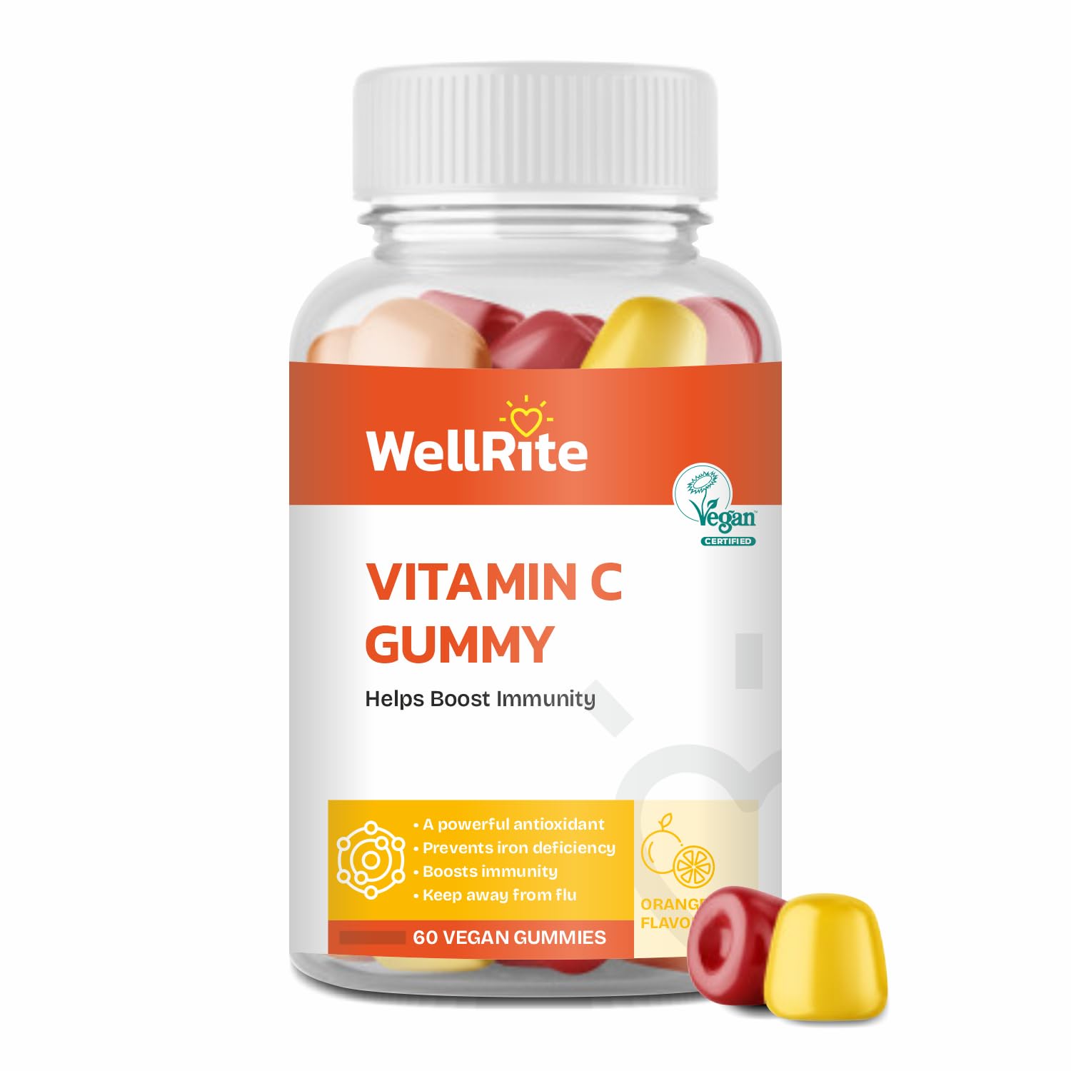Wellrite Vitamin C Gummies Gummy, 60 Count