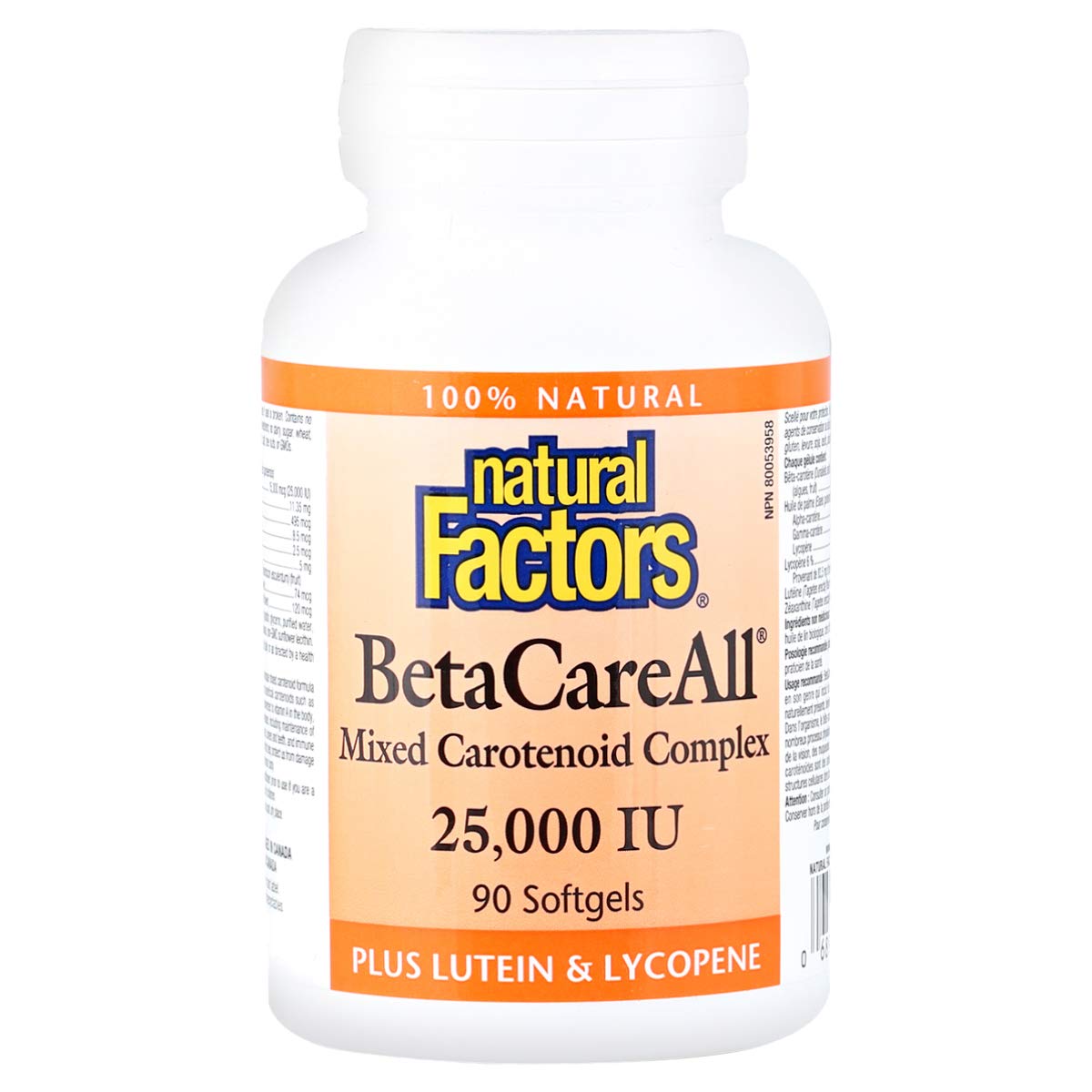 Natural Factors BetaCareAll 25,000 IU Softgels 90 Count