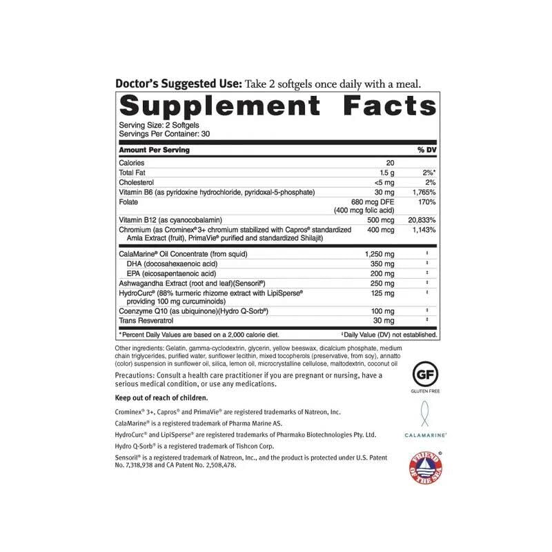 Dr. Sinatra Omega Q Plus Ultra with Resveratrol for Heart & Healthy Aging 60 Softgels