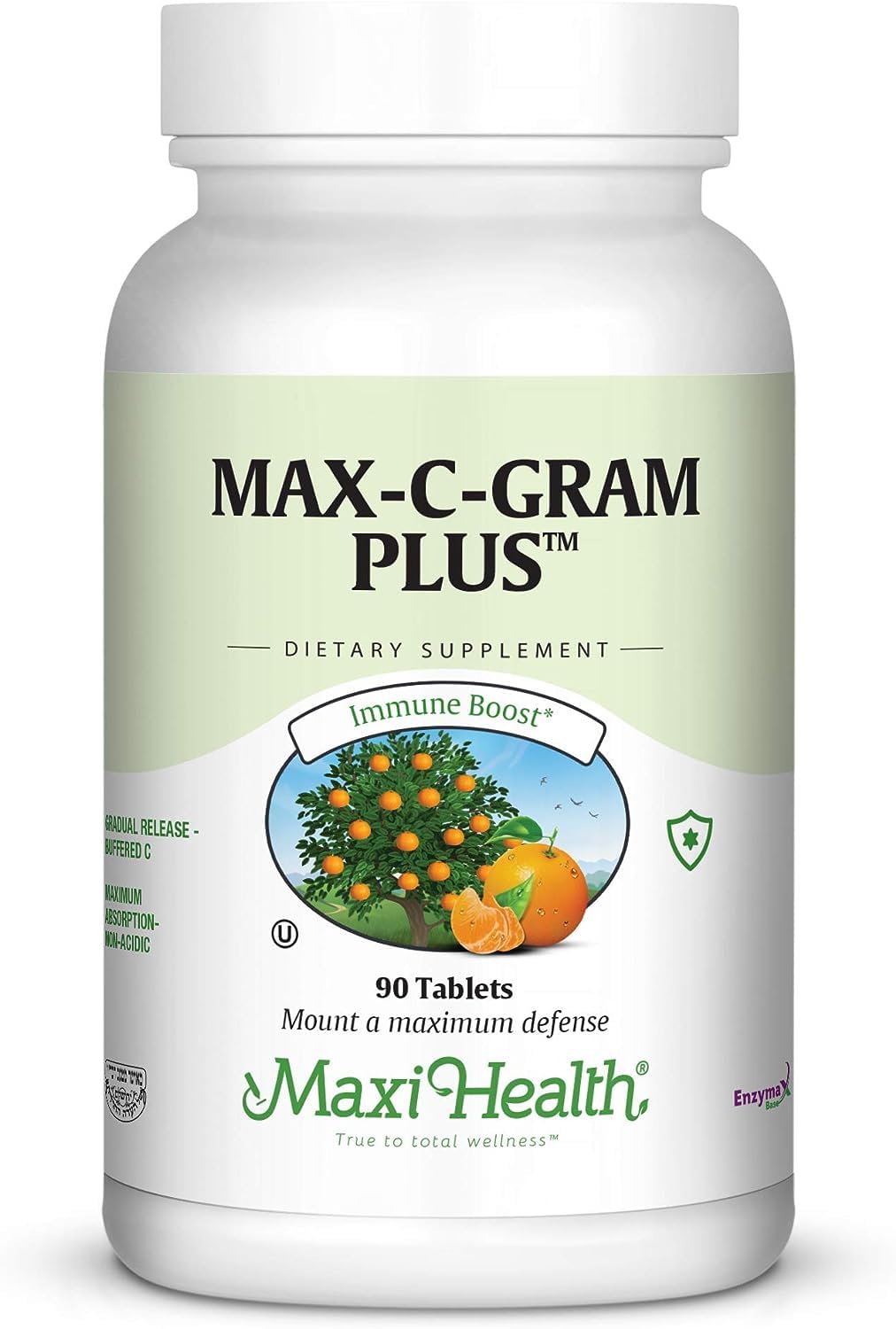 Maxi Health Vitamin C 1050mg Buffered C Complex with Calcium Ascorbate & Bioflavonoids, 90 Tablets
