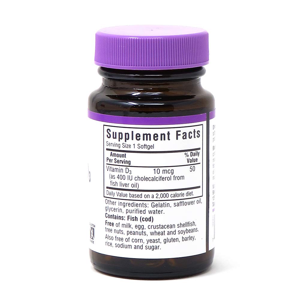 BlueBonnet Vitamin D3 400 IU Softgel, 100 Count