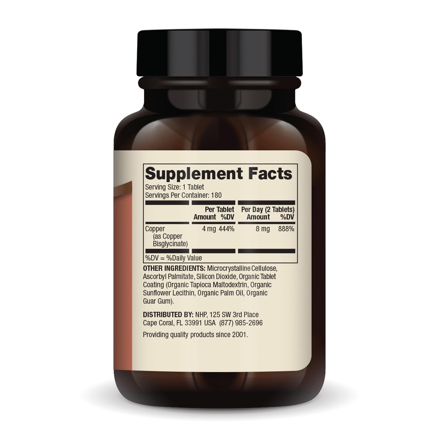 Dr. Mercola Copper Bisglycinate Tablets, 180 Count