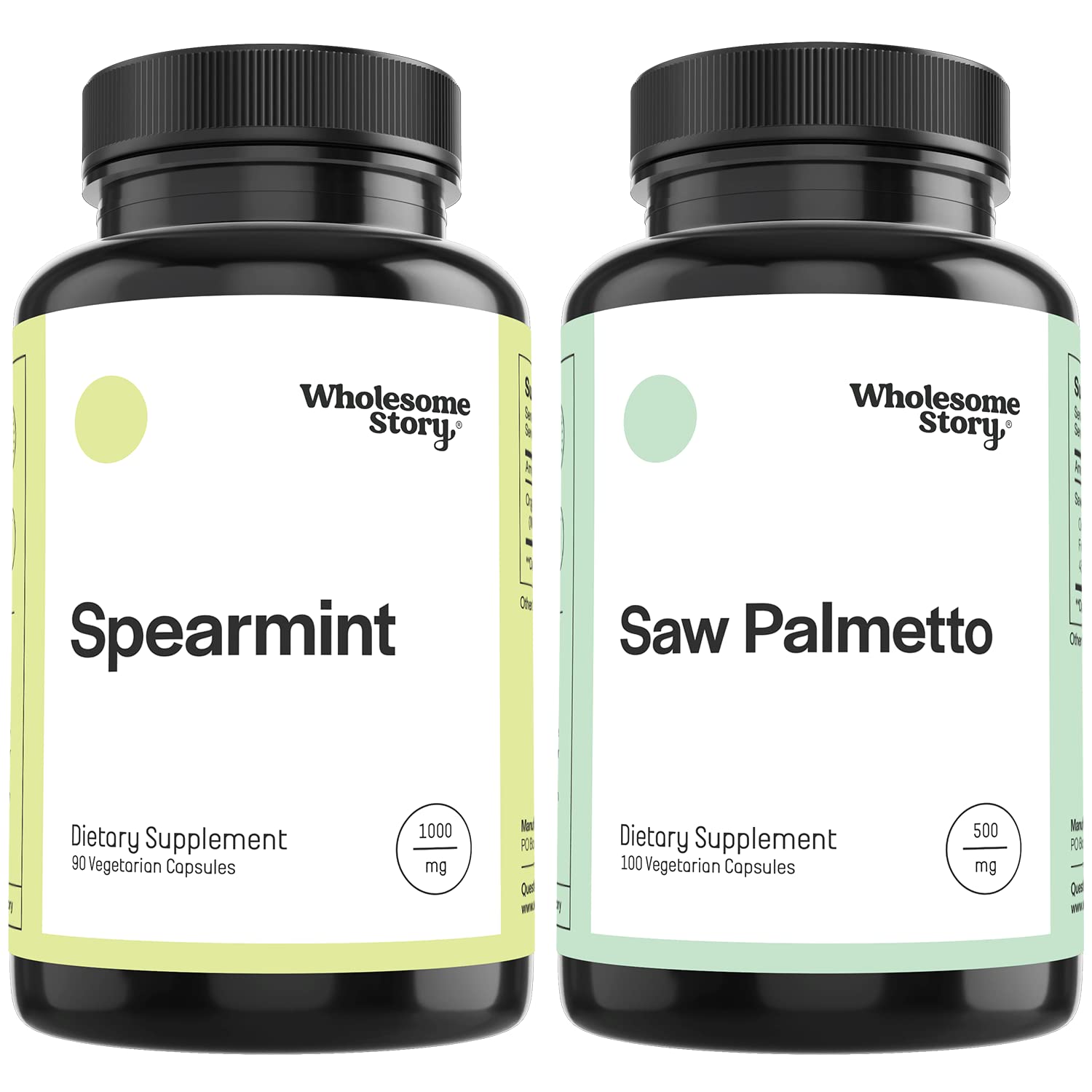 Wholesome Story Organic Spearmint + Saw Palmetto Capsules, 2 Capsules