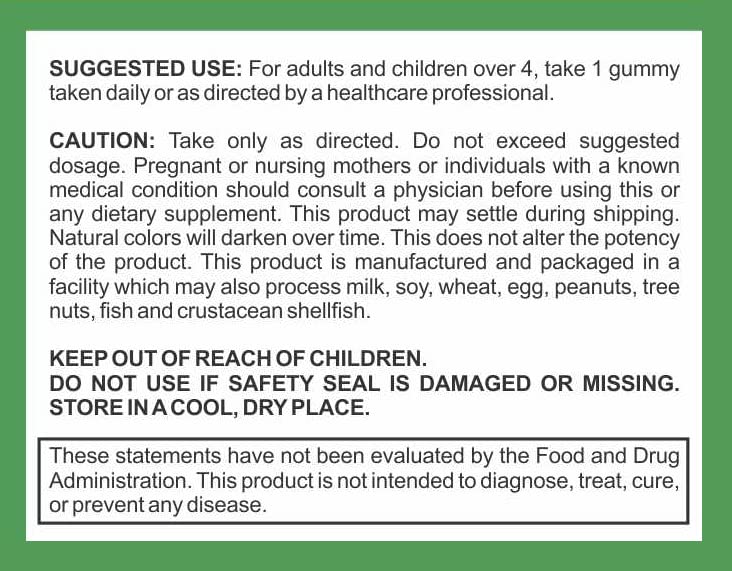 LifeSource Vitamins Probiotic Gummies Organic for All Ages, 60 Gummies