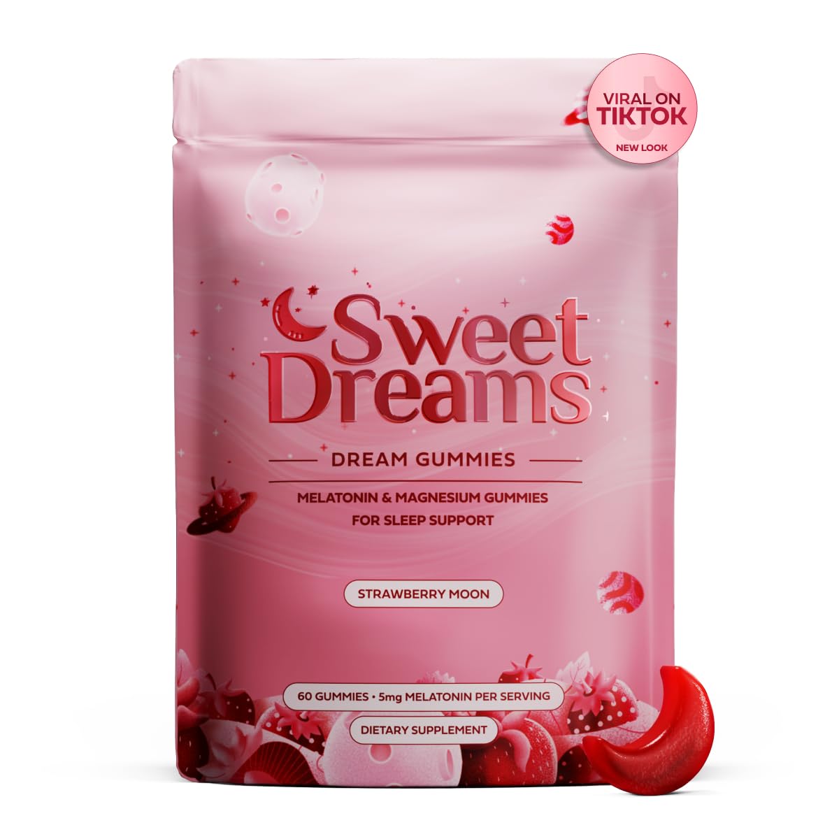 SweetDreams Dream Gummies Natural Sleep Aid for Adults, 60 Count