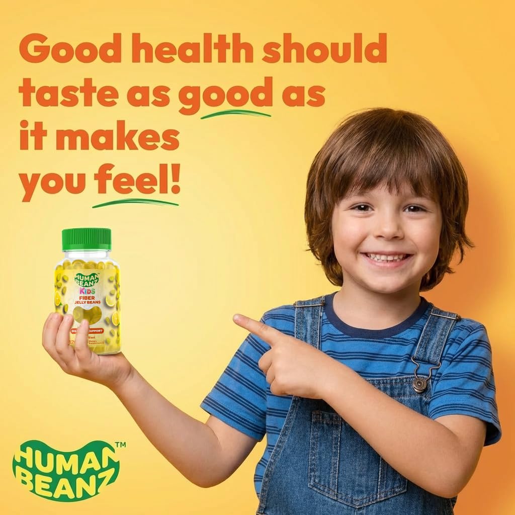 Human Beanz Fiber Jelly Bean Gummies for Kids, 120 Gummies