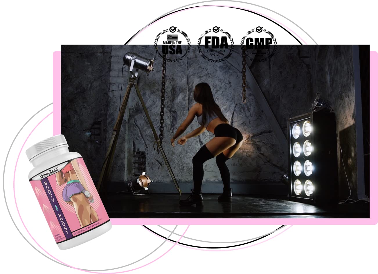 Skinny Bean The Natural Booty Booster Butt Growth Supplement Capsule 1 Count