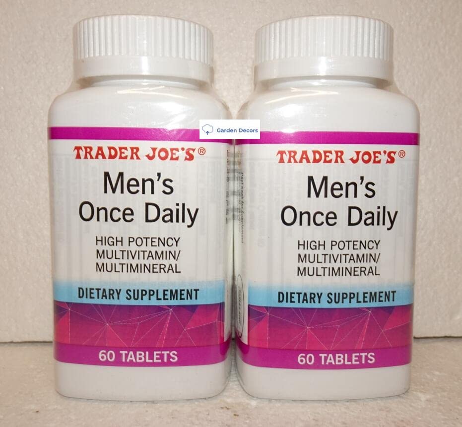 Trader Joe's2 Men’s Once Daily High Potency Multivitamin/Multimineral Dietary Supplement 60 Tablets, 2 Bottles