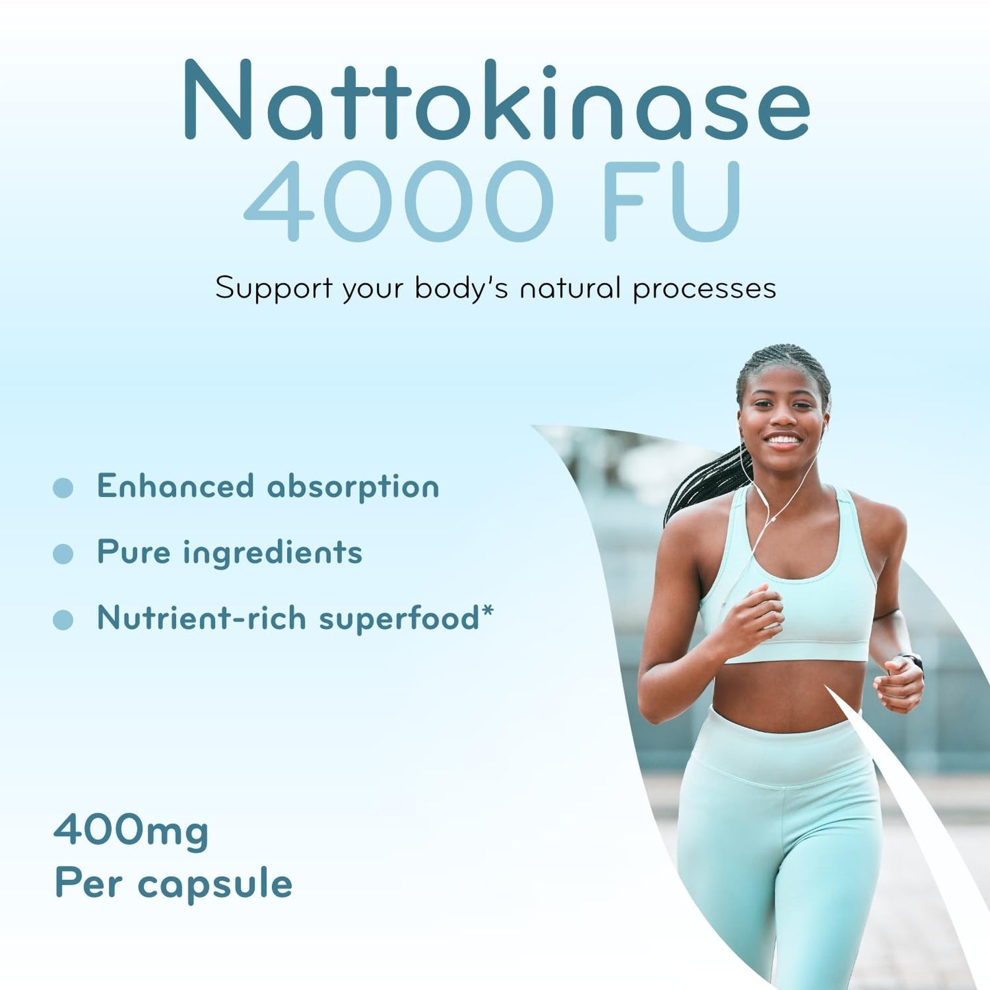 Clear Formulas Nattokinase 4000 FU Enzyme Supplement 200 Capsules