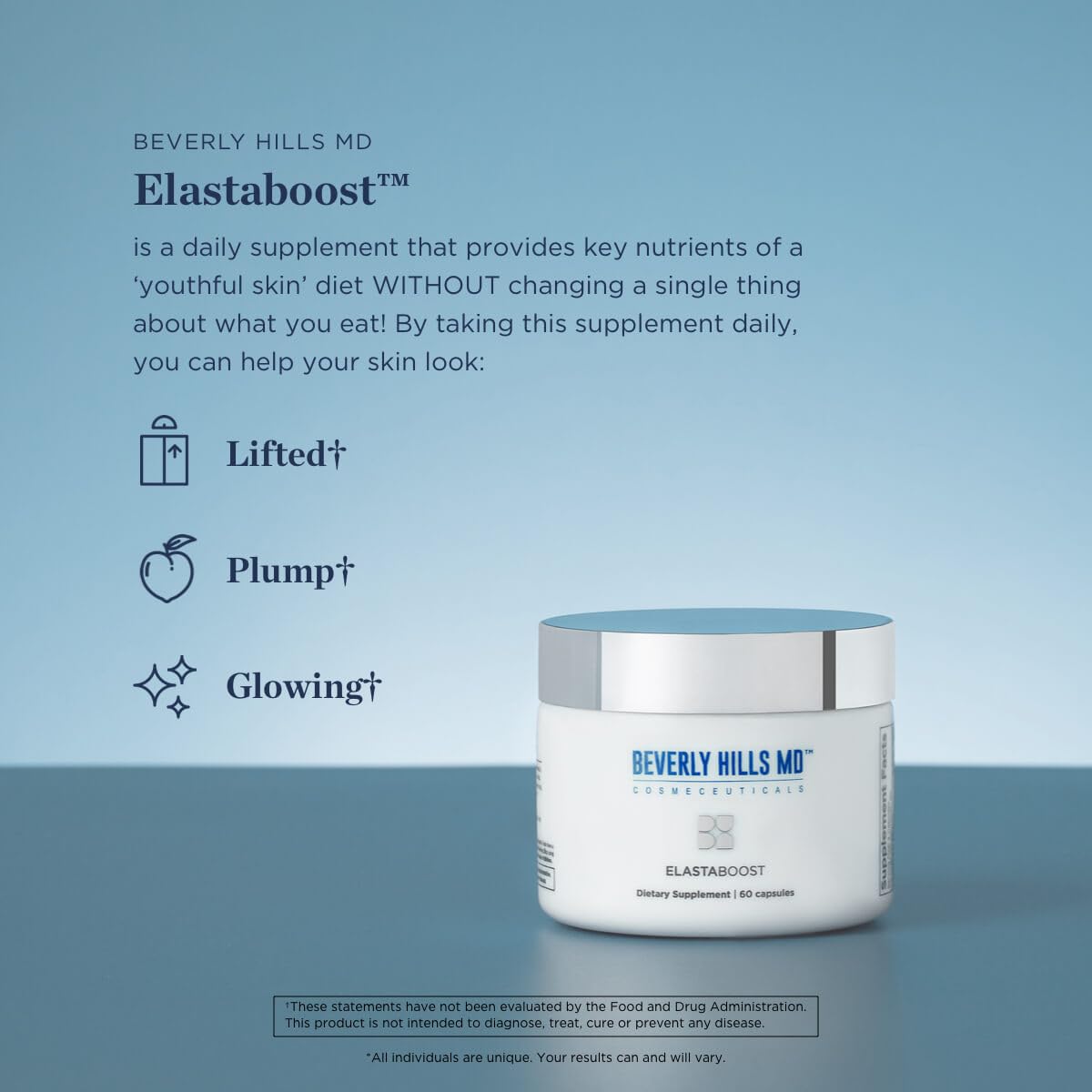 Beverly Hills MD Elastaboost Dietary Supplement Capsule, 60 Capsules