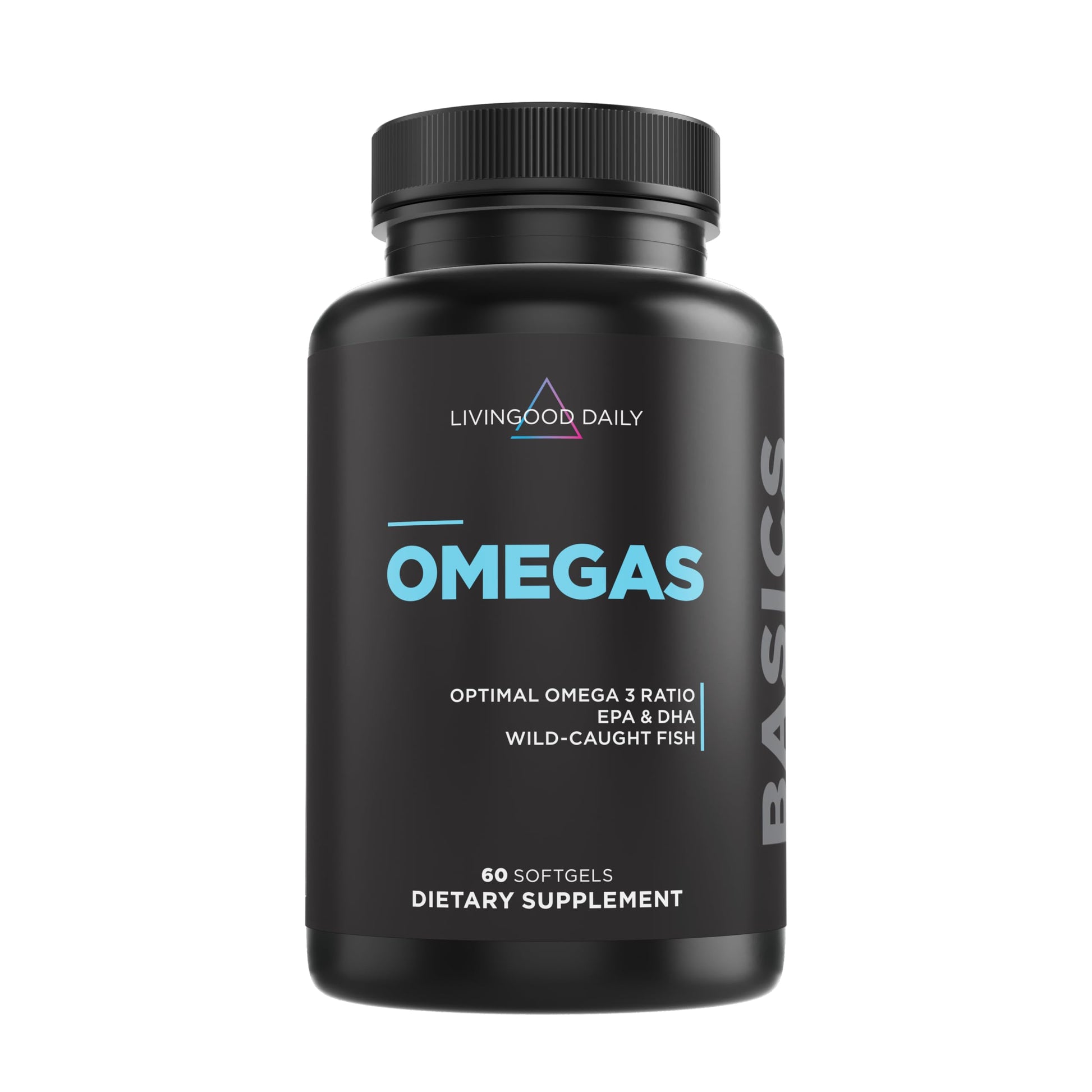 Livingood Daily Fish Oil Omega-3 Supplement Softgels, 60 Count