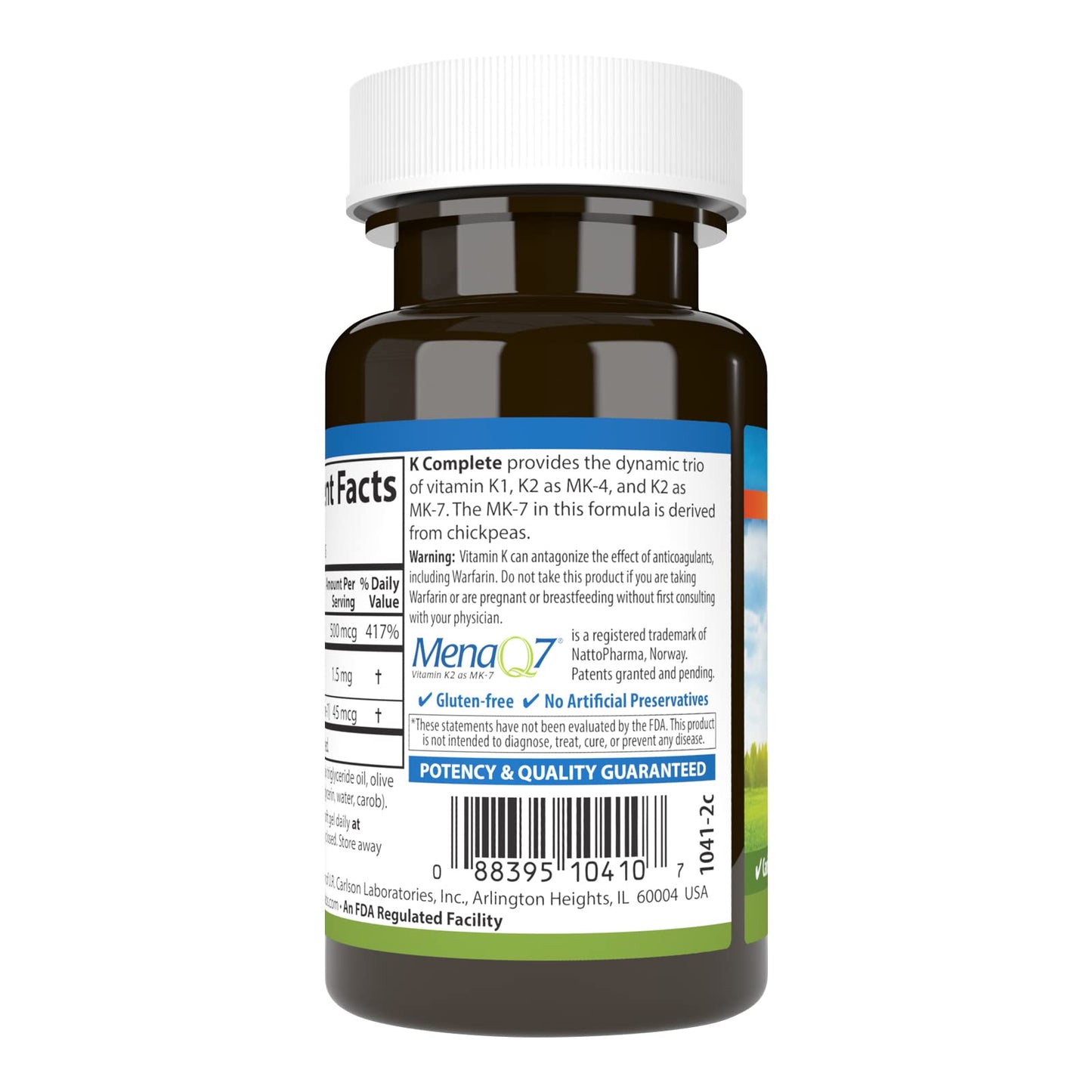 Carlson K Complete Vitamin K-1, K2 as MK-4 Softgels, 45 Count