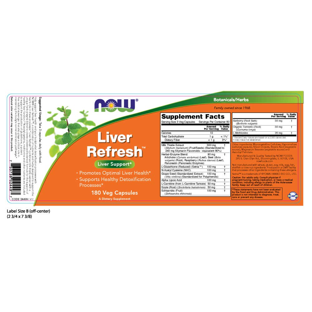 NOW Foods Liver Refresh Veg Capsules 360 Capsules