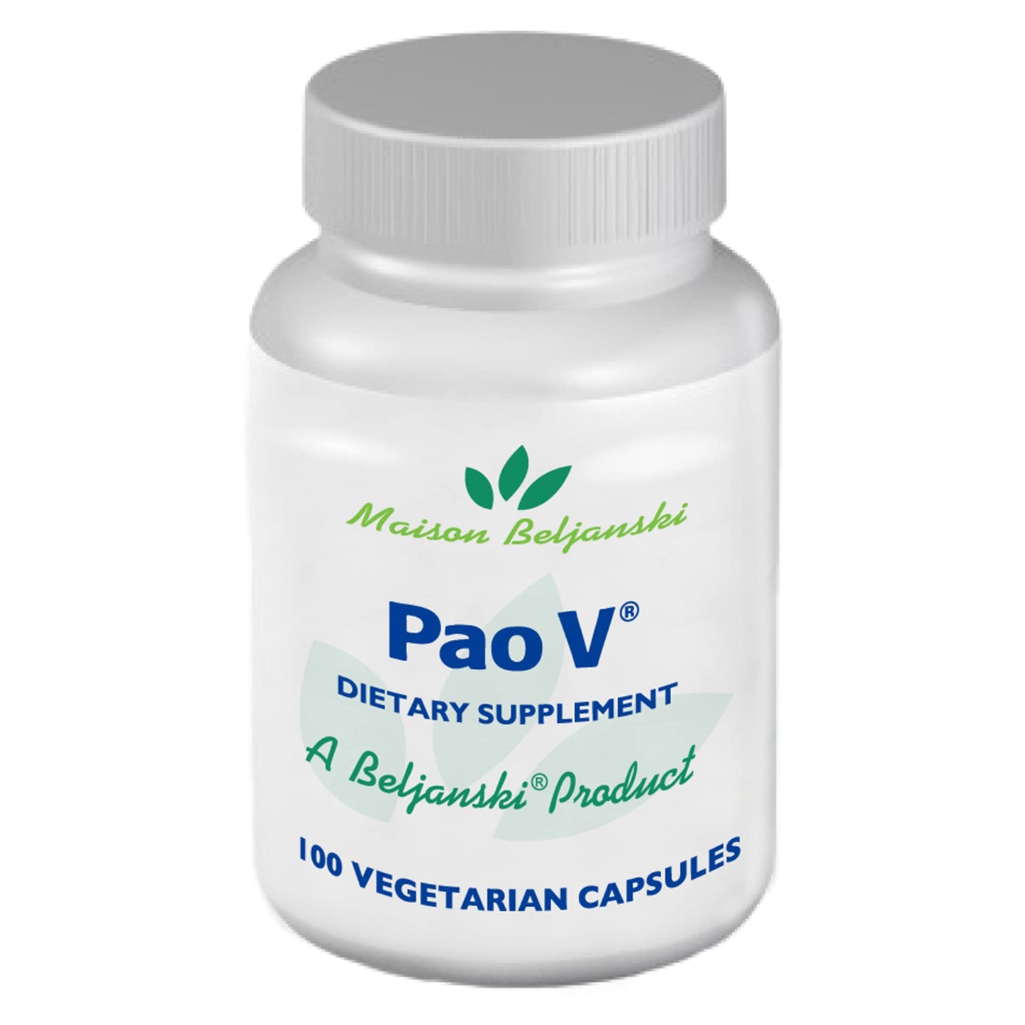 Beljanski Pao V Dietary Supplement - Pao Pereira Extract Capsules, 100 Count