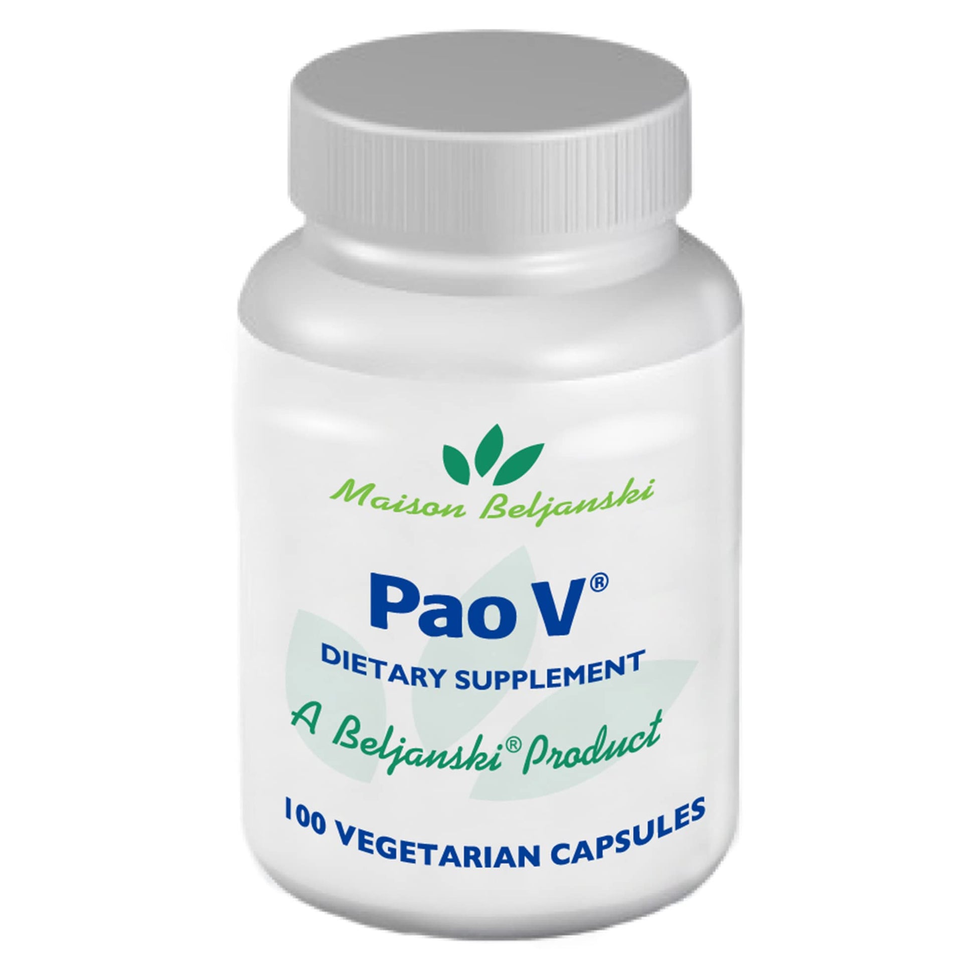 Beljanski Pao V Dietary Supplement - Pao Pereira Extract Capsules, 100 Count