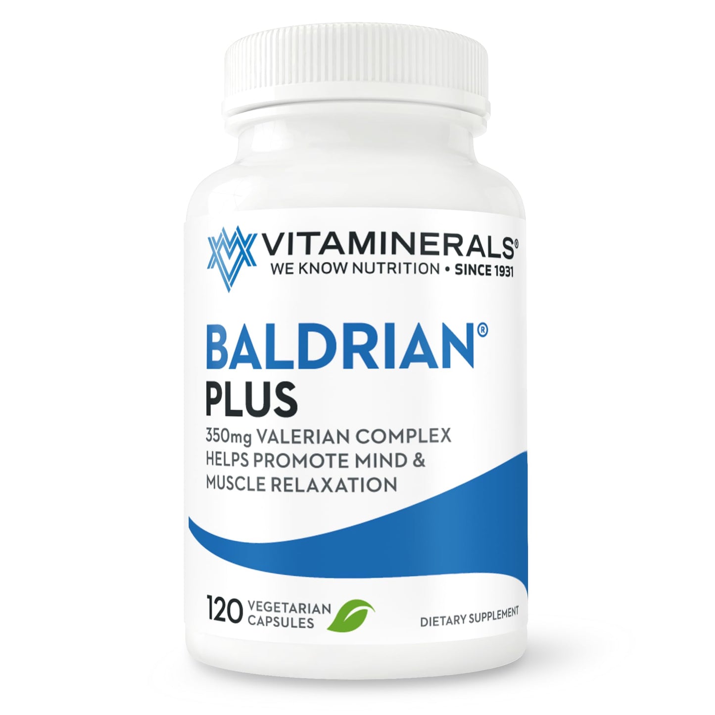 Vitaminerals Baldrian Plus Natural Relaxing Support Standardized Valerian Extract Capsule 120 Count