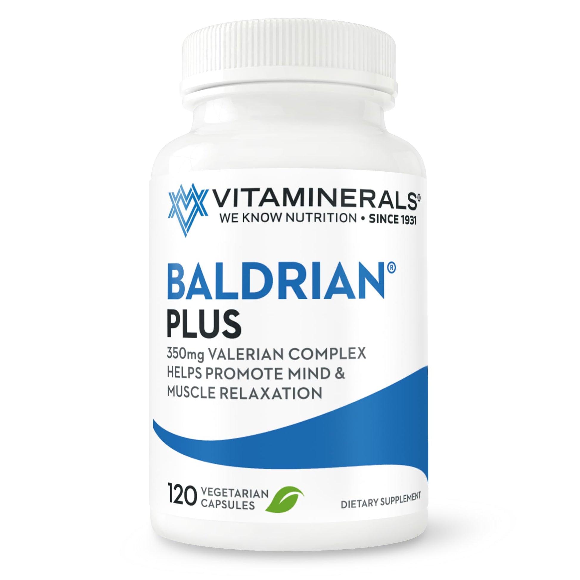 Vitaminerals Baldrian Plus Natural Relaxing Support Standardized Valerian Extract Capsule 120 Count