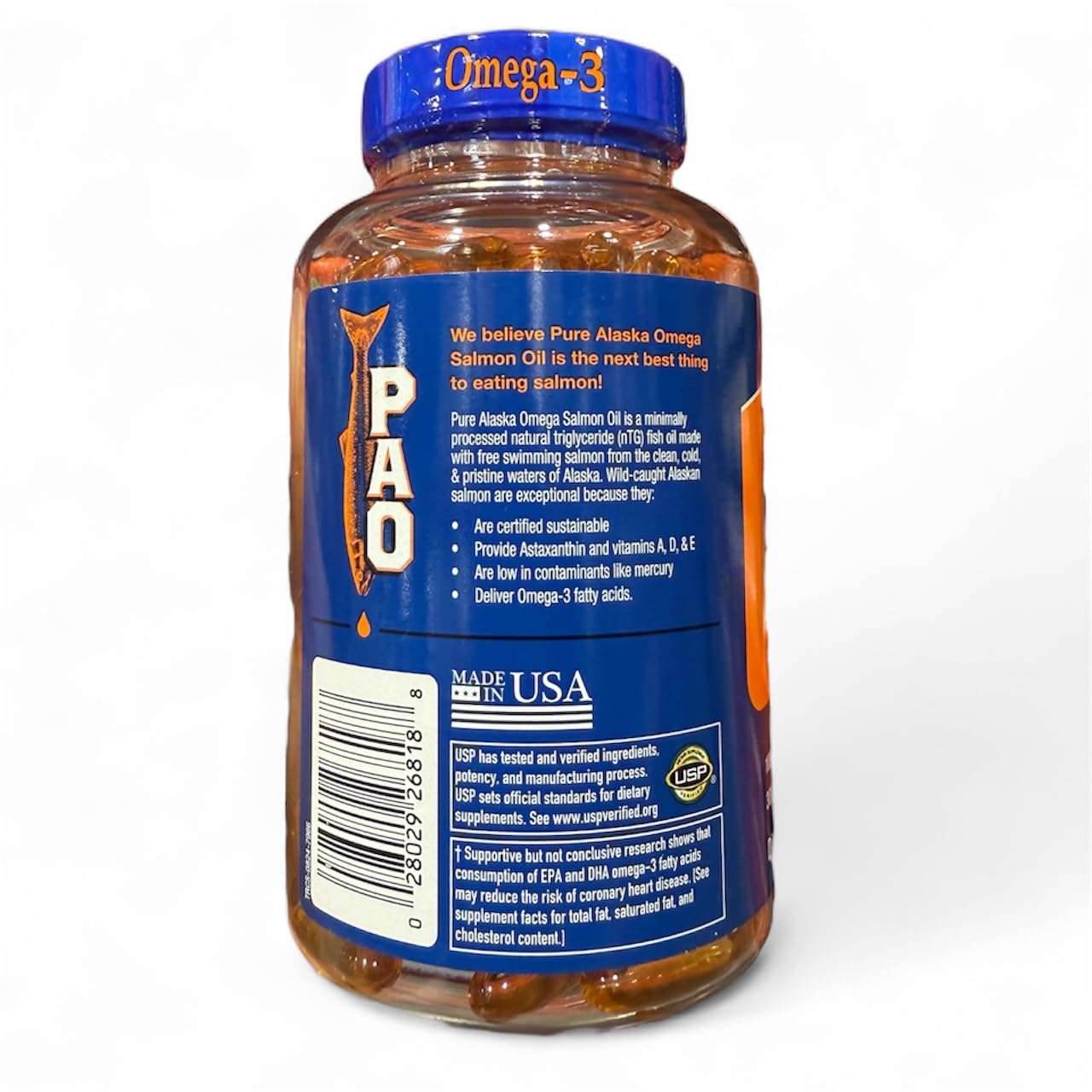Generic Omega3 Extra Virgin Wild Pure Alaskan's Salmon Oil Softgels 210