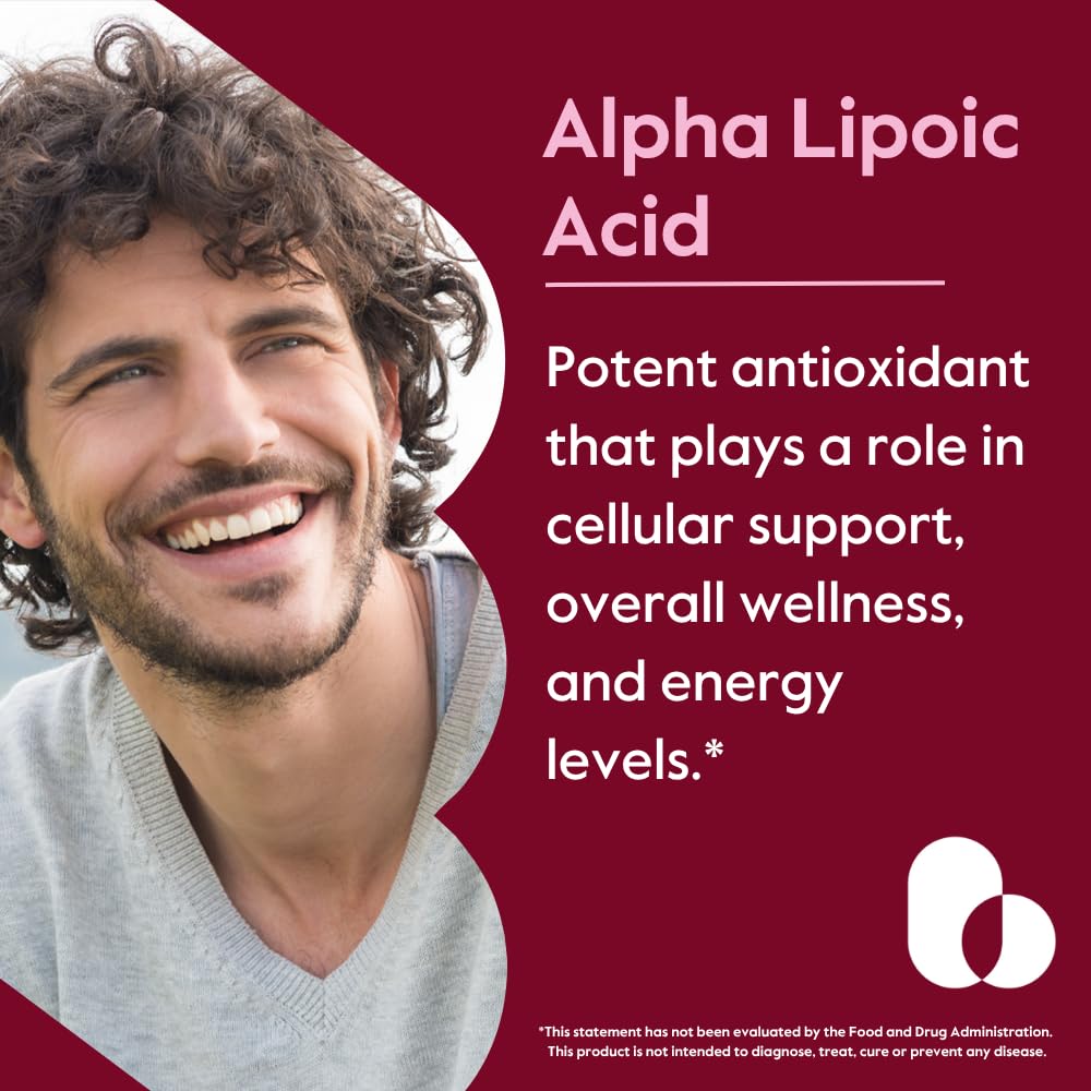 BESTVITE High Strength Alpha Lipoic Acid 600mg per Capsule, 120 Count