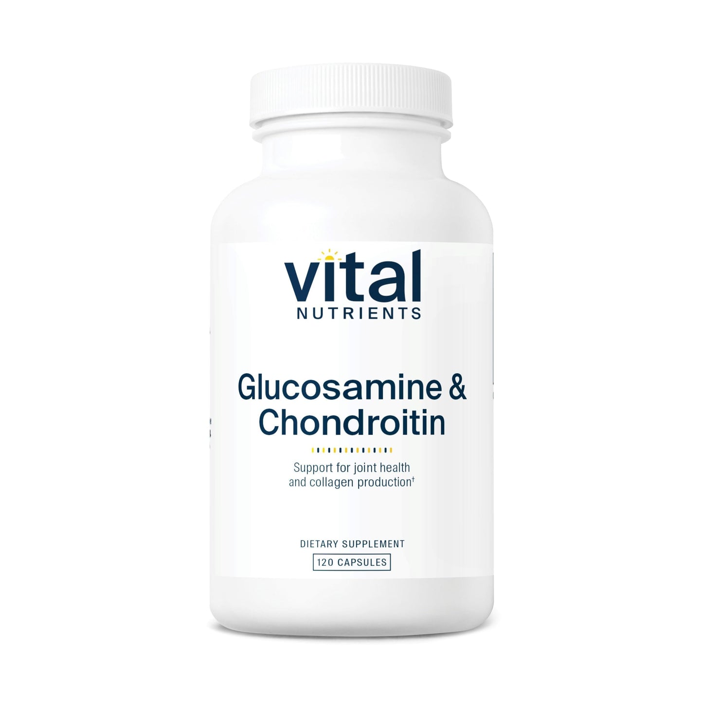 Vital Nutrients Glucosamine & Chondroitin - Healthy Cartilage, Mobility, and Joint Support Supplement - Gluten, Dairy, Soy Free - Non-GMO, 120 Capsules
