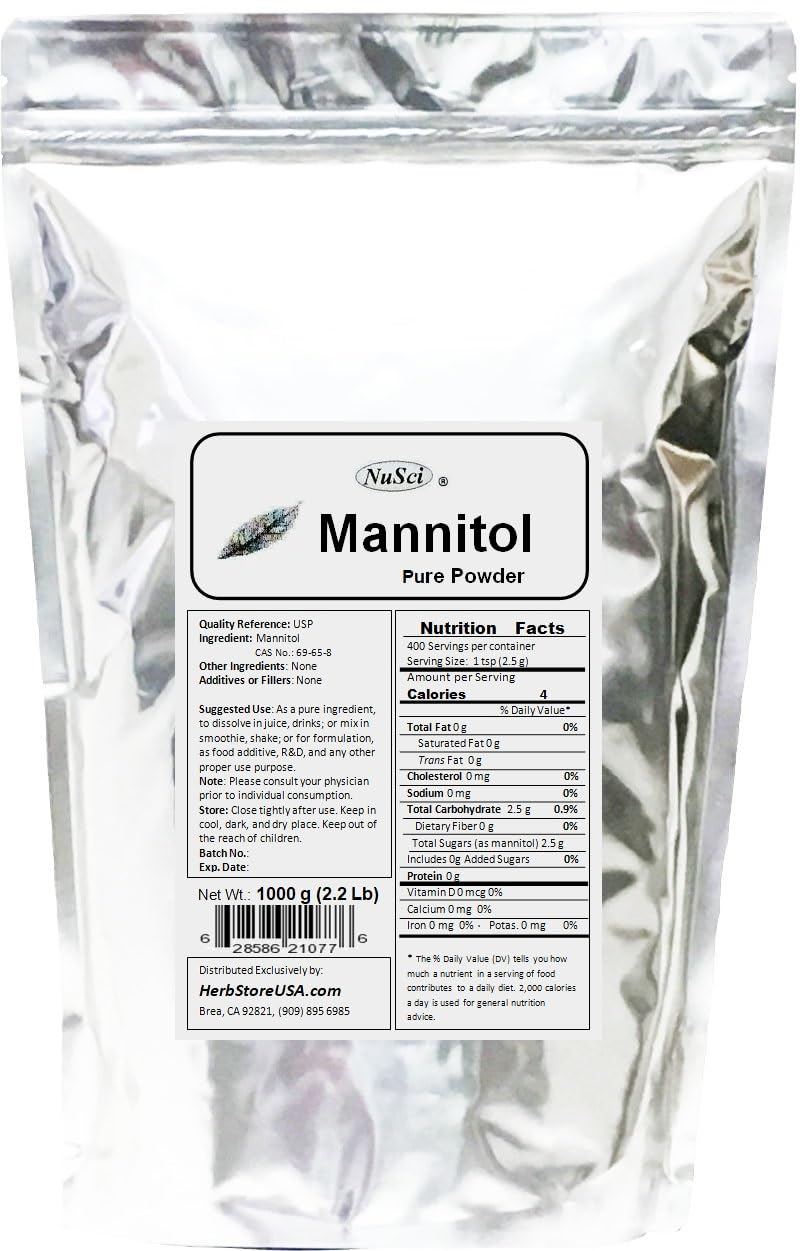 NuSci Mannitol Powder 35.274 Ounces