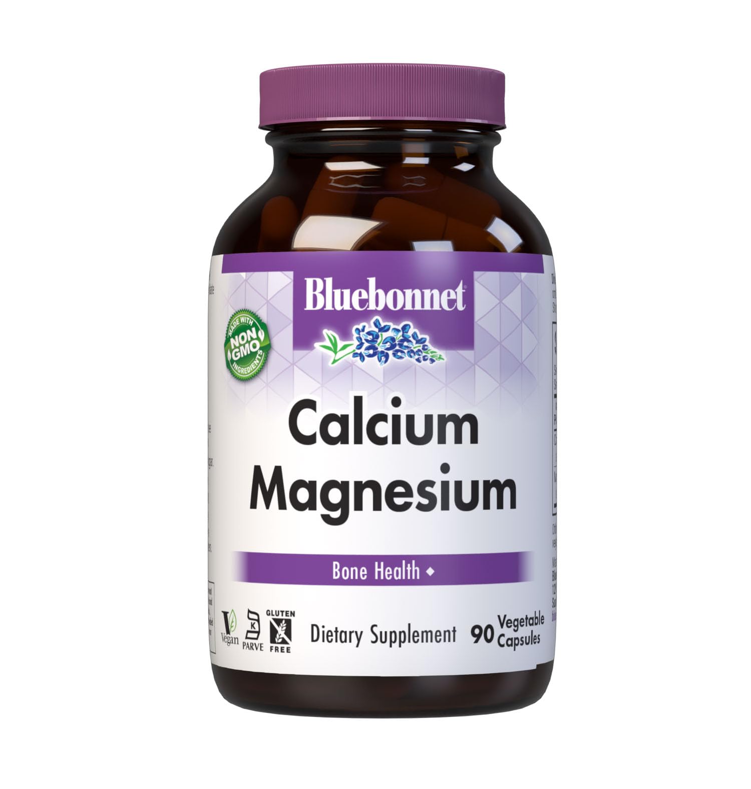 BlueBonnet Calcium & Magnesium Bone Health* Veg Capsules, 90