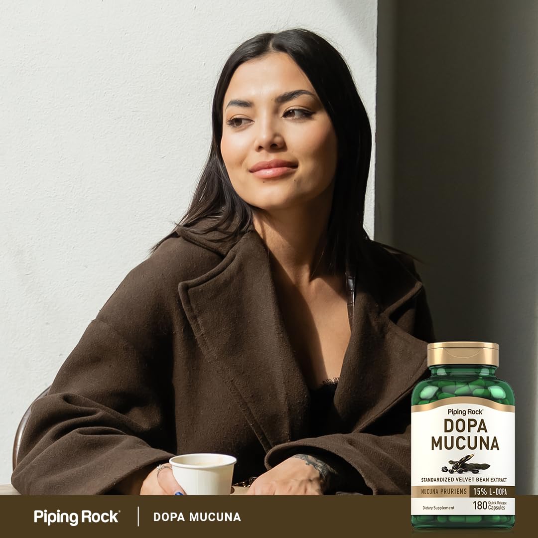 Piping Rock DOPA Mucuna Capsule, 180 Count