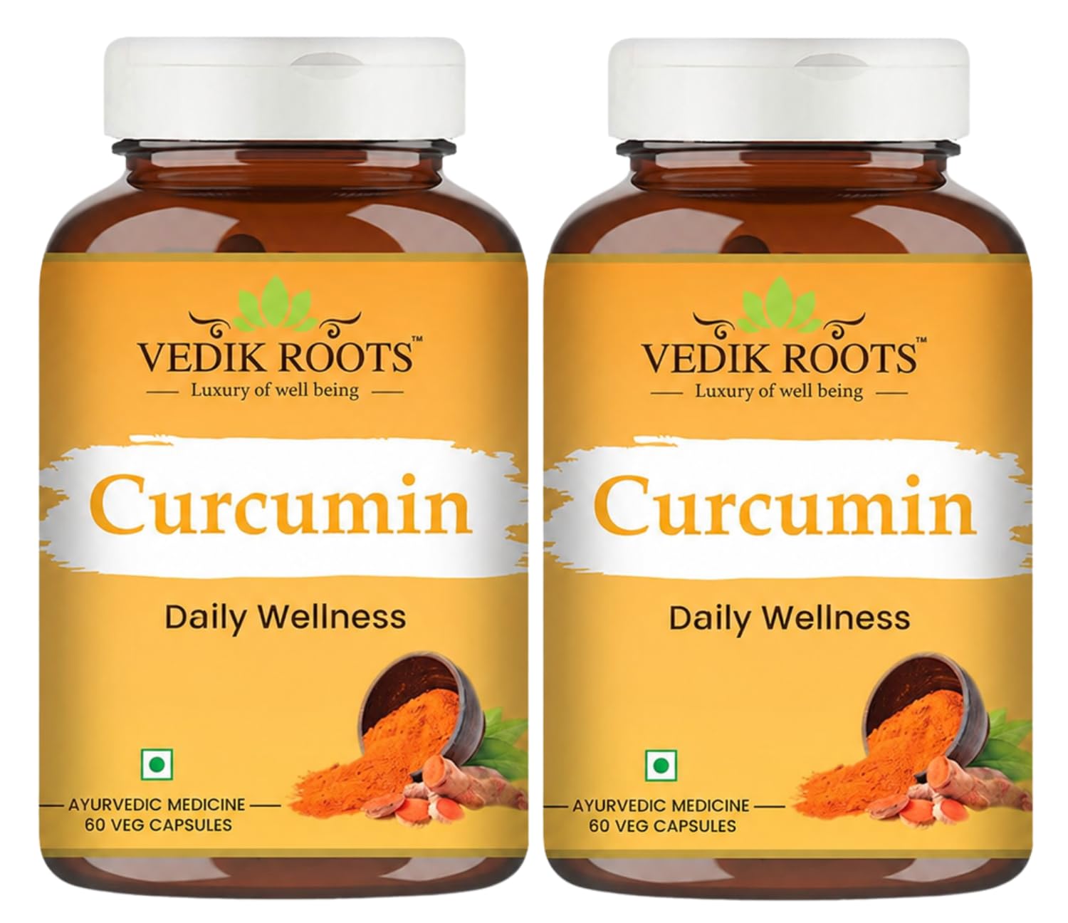 VEDIKROOTS Curcumin Capsules 1 Count