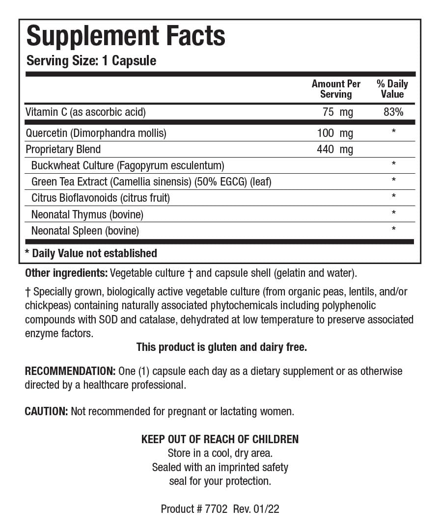 BIOTICS RESEARCH Bio FCTS Broad Spectrum Bioflavonoids, Vitamin C, Quercetin Capsules 90