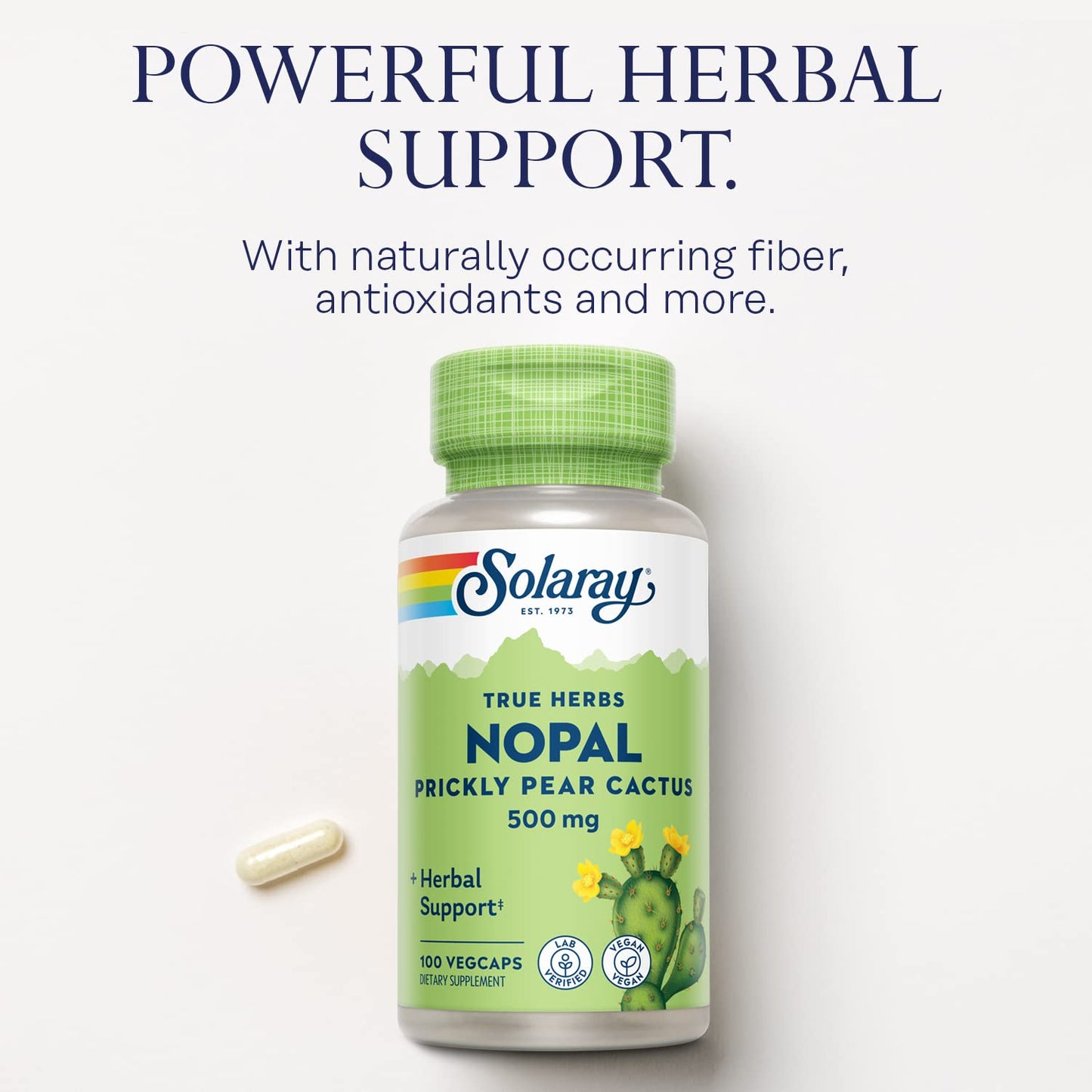 Solaray Nopal Prickly Pear Cactus Capsules 100 Count