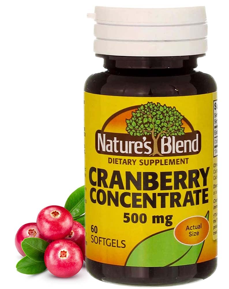 Nature's Blend Cranberry Concentrate 500 mg Softgel 60 Count