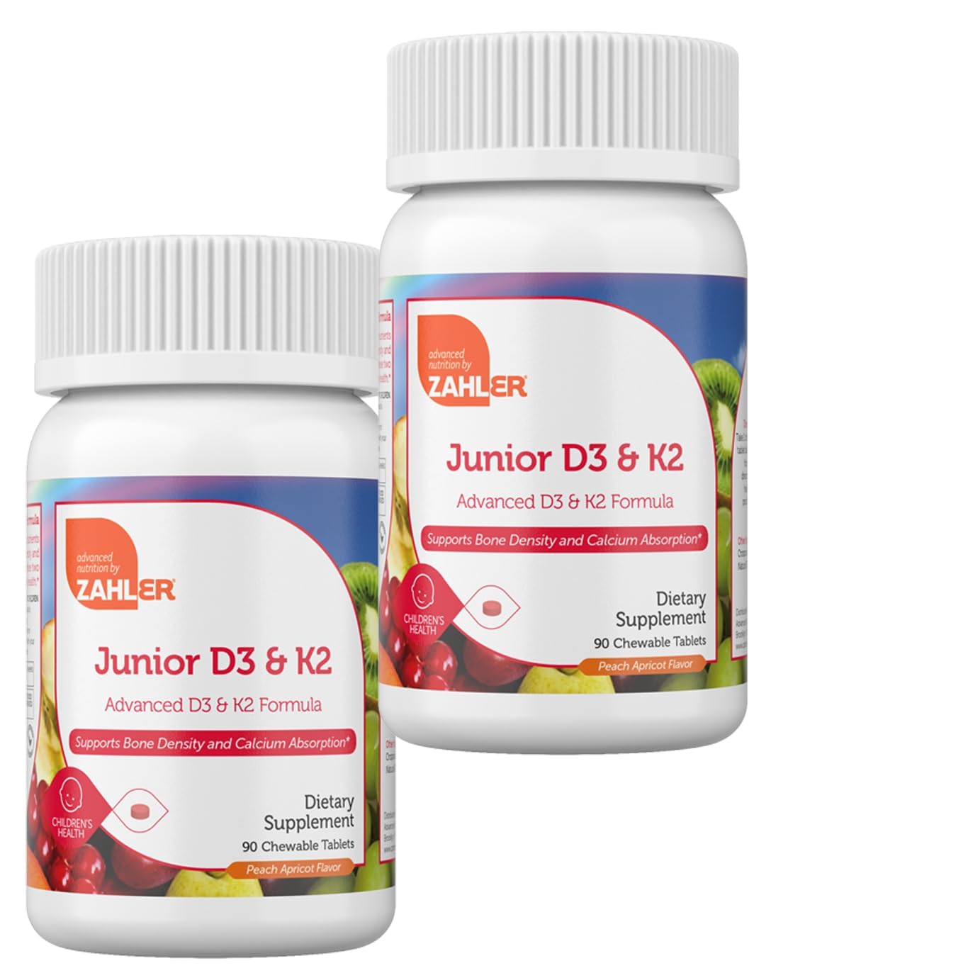 Zahler Junior Vitamin D3 + K2 Tablets for Kids, 2000 IU, 90 Tablets