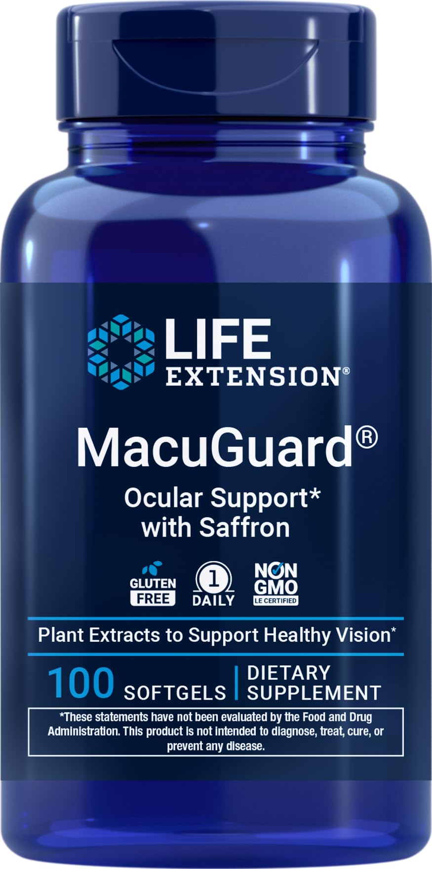 Life Extension MacuGuard Ocular Support with Saffron Softgels 100