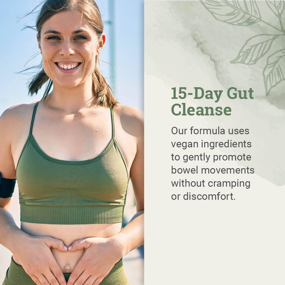 Earth Harmony Naturals 15 Day Gut Cleanse Detox for Women and Men Capsules, 60 Count
