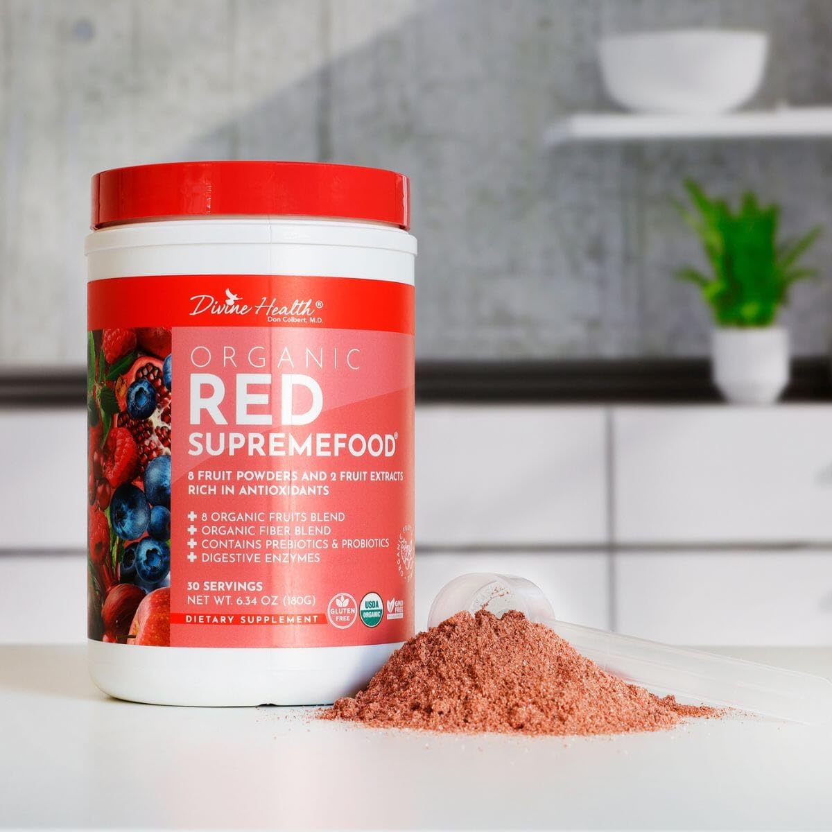 Divine Health Dr. Colbert Organic Red Supremefood Powder 30 Day Supply
