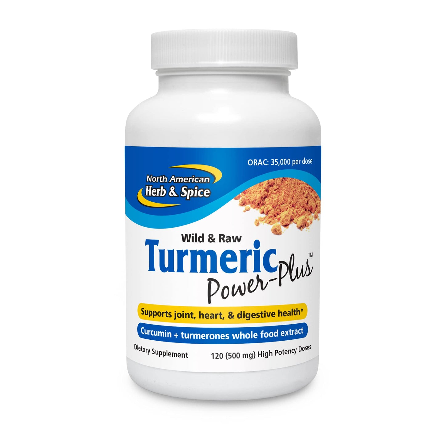 North American Herb & Spice Turmeric Power-Plus Capsule, 120 Count