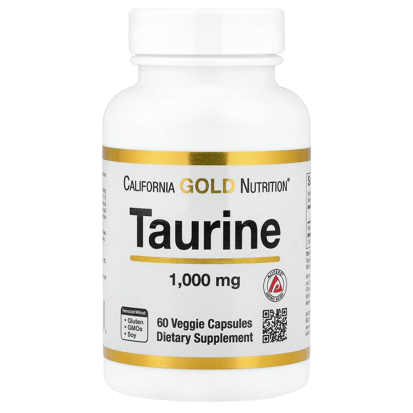 California Gold Nutrition Taurine 1,000 mg, 60 Capsules