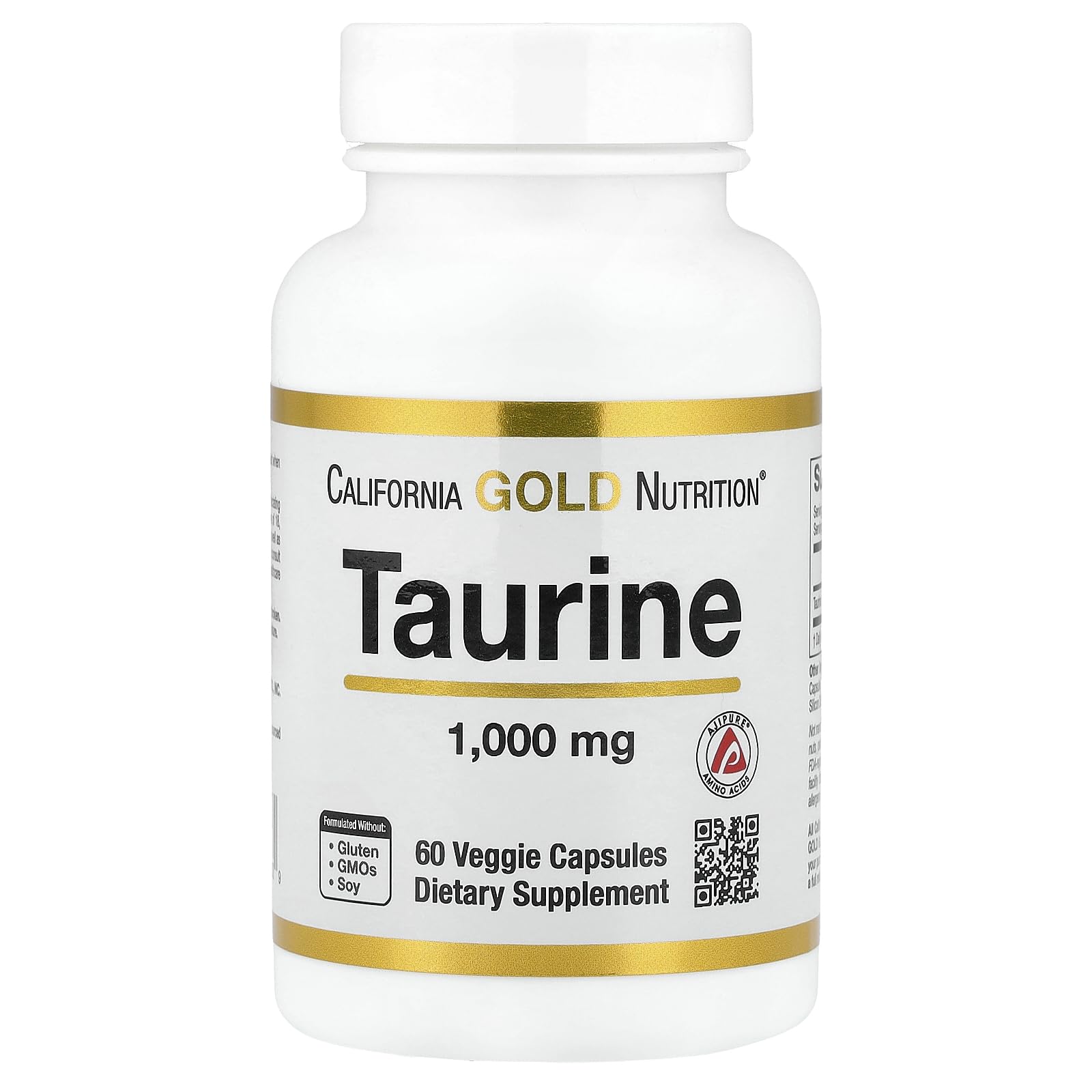 California Gold Nutrition Taurine 1,000 mg, 60 Capsules