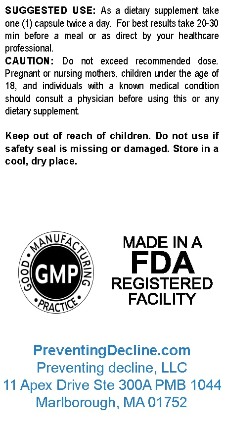 PREVENTING DECLINE BalanceFit 100mcg Vitamin K2 + Vitamin D3 Capsules, 60 Count